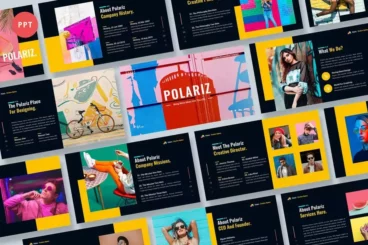Polariz Colorful Portfolio PowerPoint Template