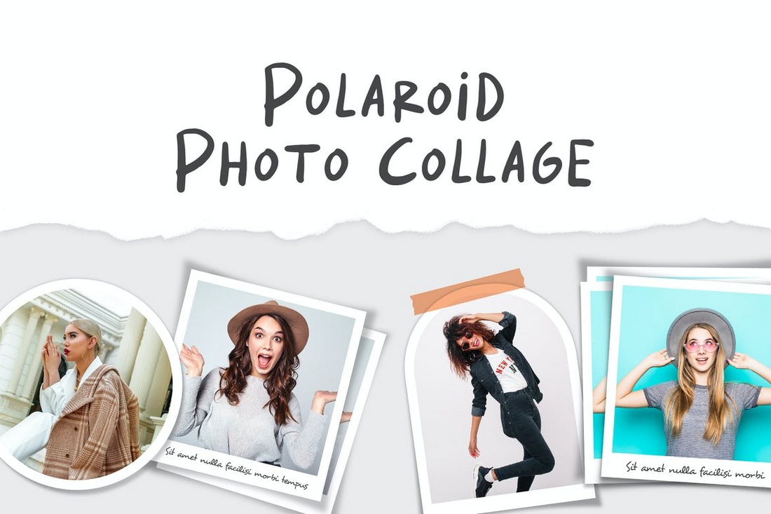 Polaroid-Photo-Collage-Photoshop-Templates 20+ Best Photo Collage Templates for Photoshop design tips 