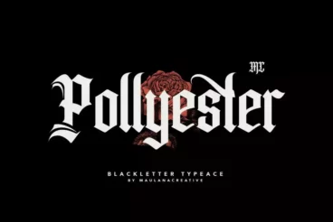 Pollyester Blackletter Old English Font