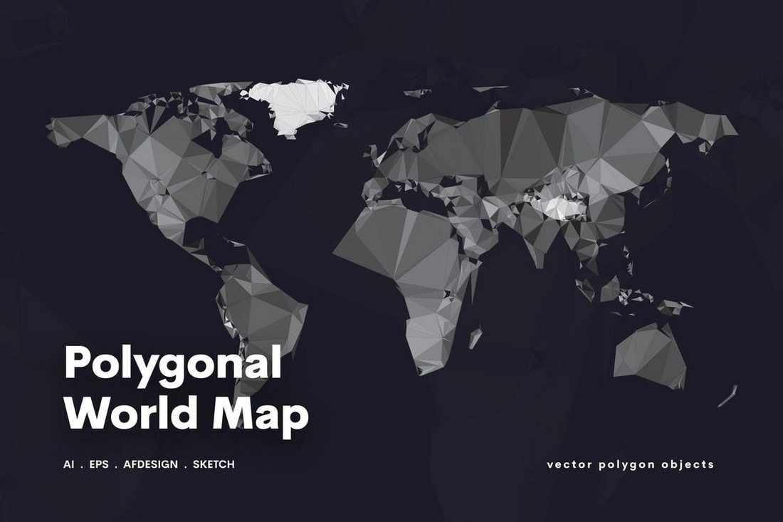 Polygonal-World-Map-Affinity-Designer-Template 20+ Best Affinity Designer Templates & Assets 2020 design tips Inspiration 