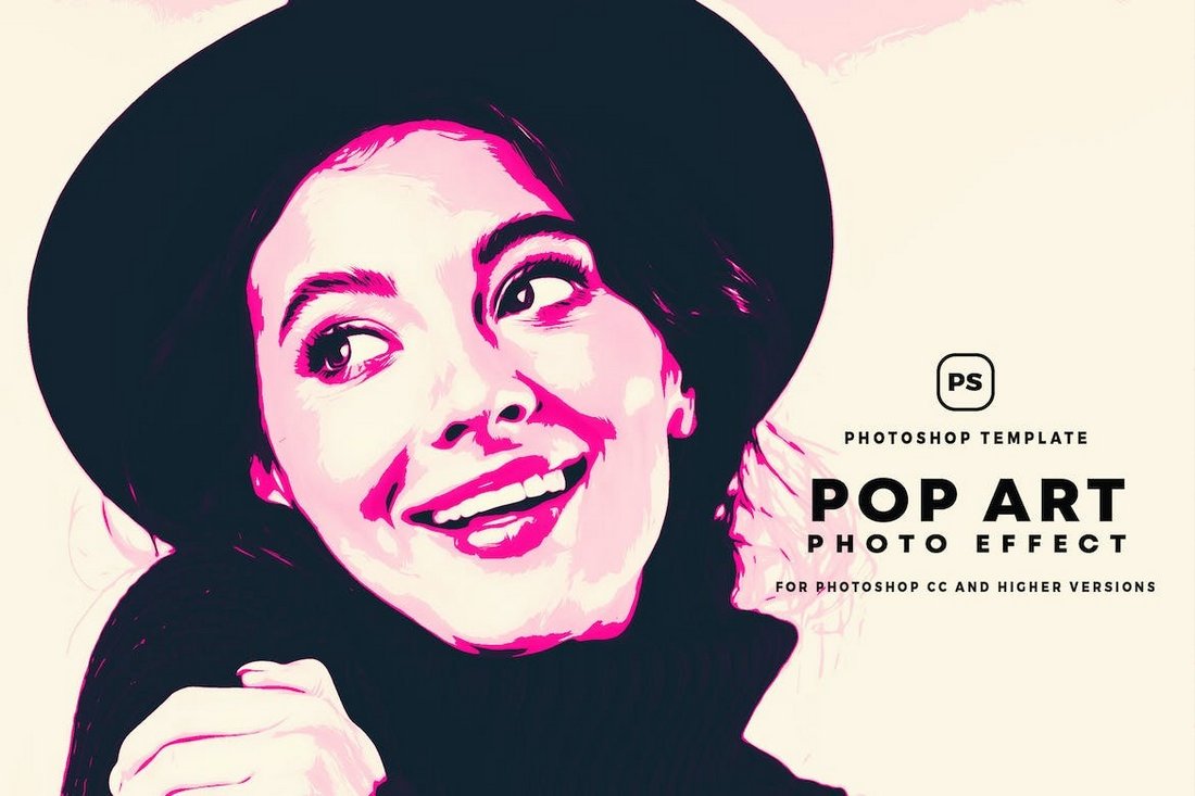 Pop Art Photo Effect PSD Template