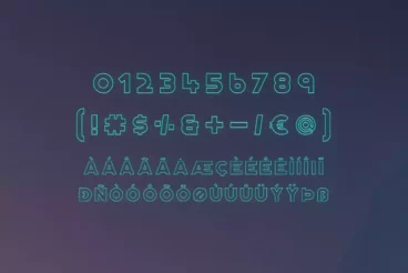 Second alternate image for Portico Outline Font