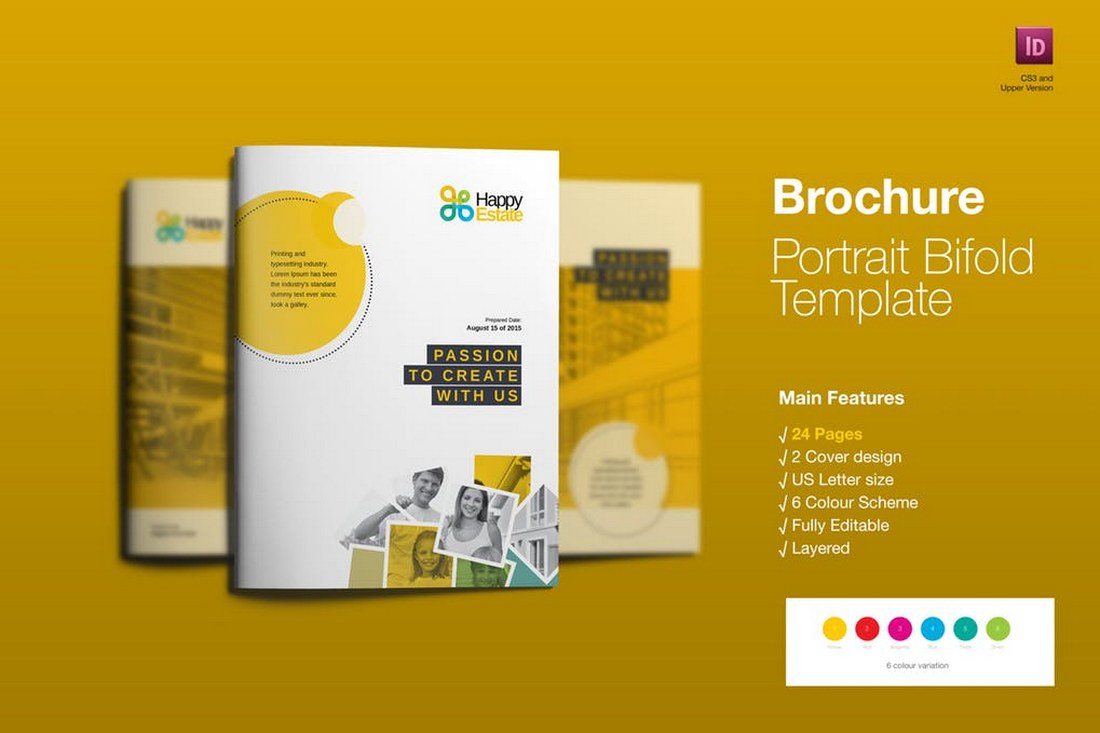 Portrait-Bifold-Brochure-Template 70+ Modern Corporate Brochure Templates design tips 