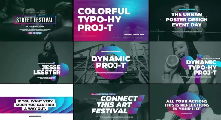 View Information about Dynamic Colourful Premiere Pro Title Templates