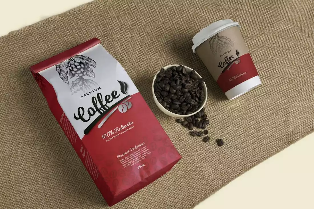 Premium Coffee Packaging Template Design Shack