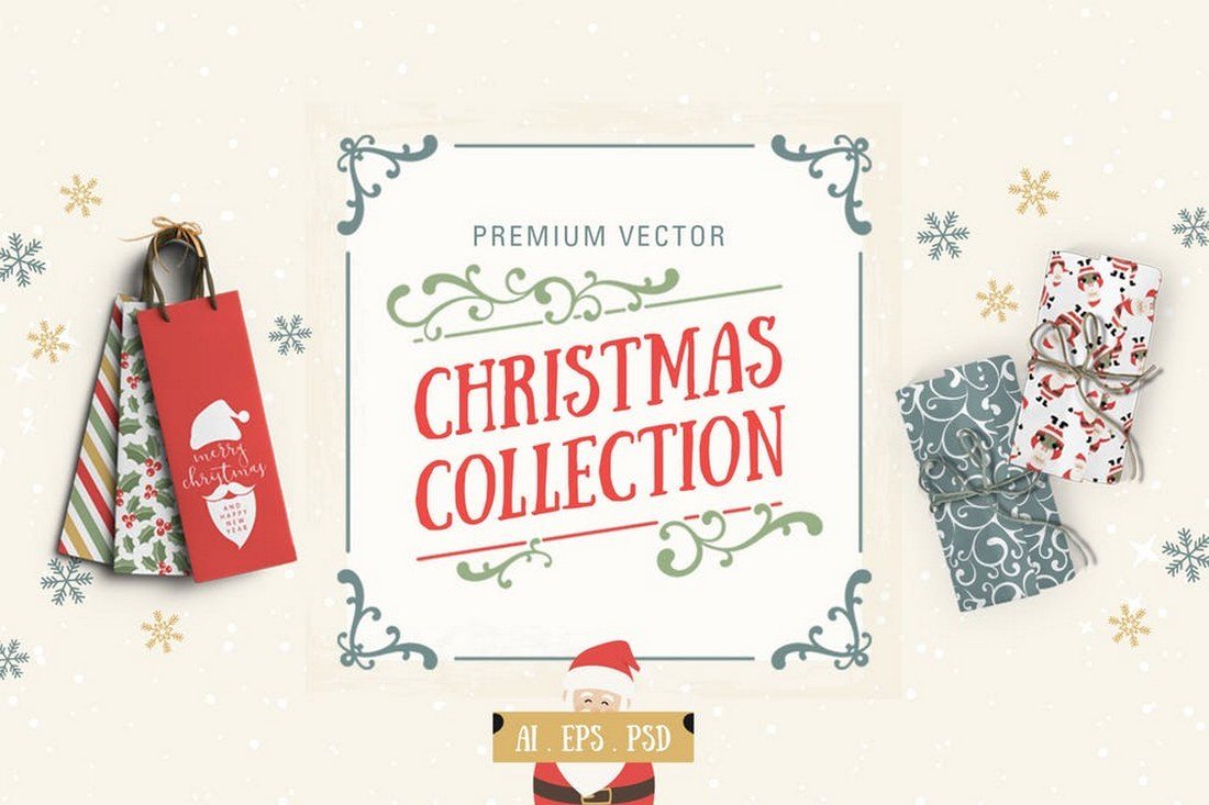 Premium-Vector-Christmas-Collection 70+ Christmas Mockups, Icons, Graphics & Resources design tips 