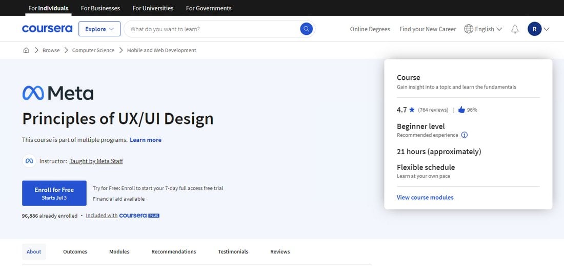 Principles of UXUI Design by Meta