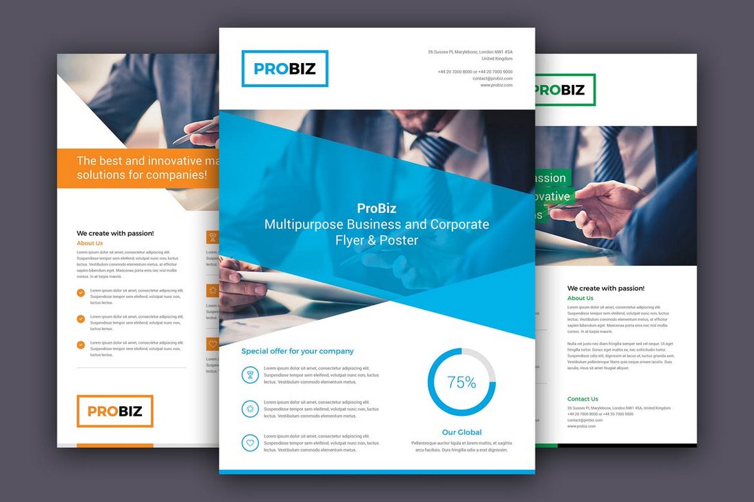 ProBiz-%E2%80%93-Business-and-Corporate-Flyer 20+ Business Flyer Templates (Word & PSD) design tips 