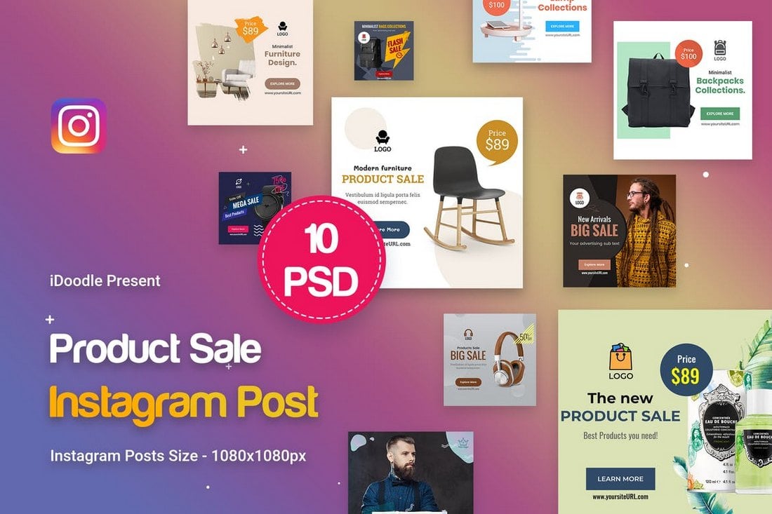 Product-Ad-Instagram-Post-Templates 35+ Best Instagram Post & Story Templates 2020 design tips