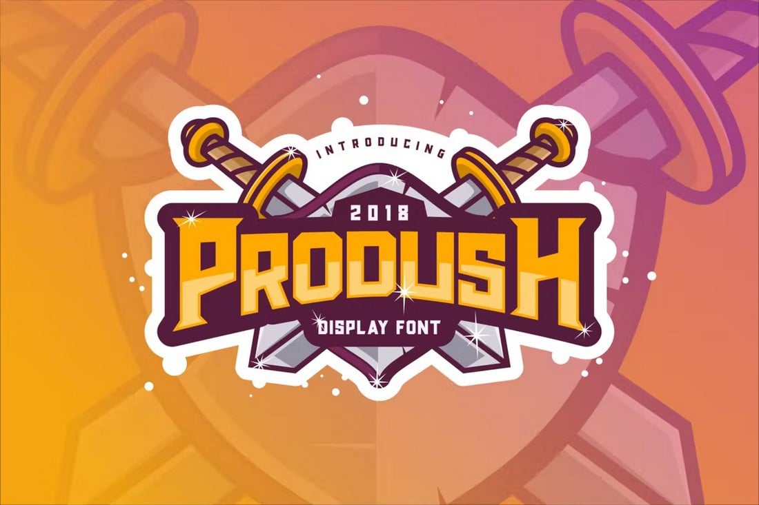 Prodush-Bold-eSports-Font 20+ Best Sports Fonts (Sports Team Logos, Jerseys, Apparel + More) design tips