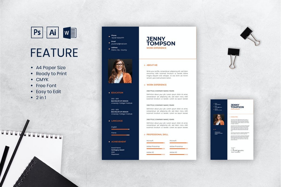 50 Best Cv Resume Templates 21 Design Shack