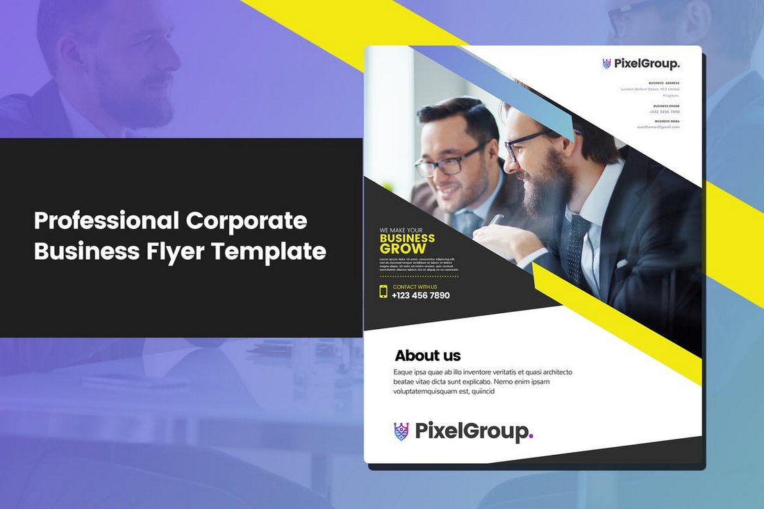 Professional-Corporate-Business-Flyer-Template 20+ Business Flyer Templates (Word & PSD) design tips 