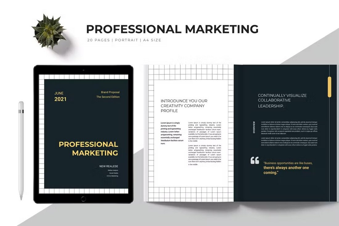 Professional-Marketing-Proposal-Template 20+ Digital Marketing, Social & SEO Proposal Templates 2022 design tips 