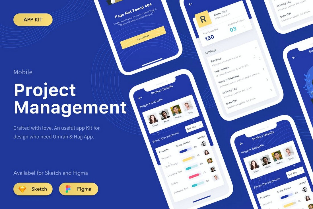 Project Management App Figma Template