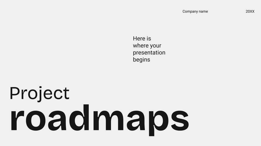 Project Roadmaps - Free Business PowerPoint Template