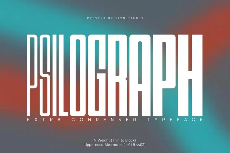 View Information about Psilograph Extra Condensed Font Family