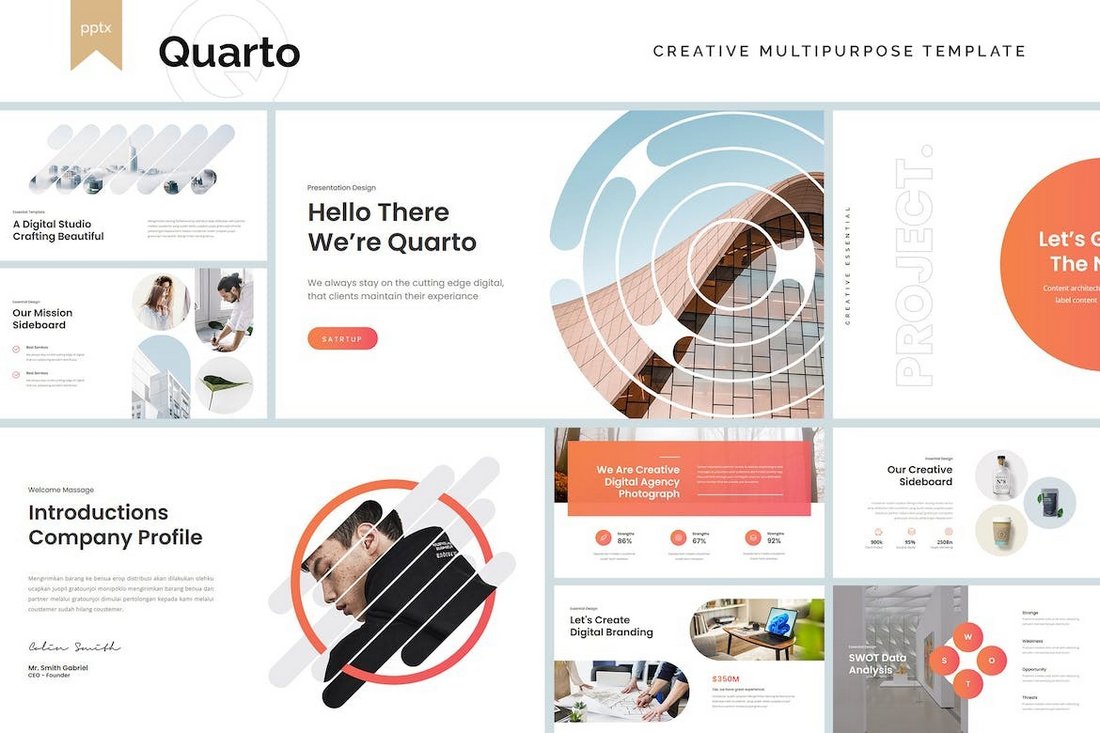 Quarto - Minimal Google Slides Template