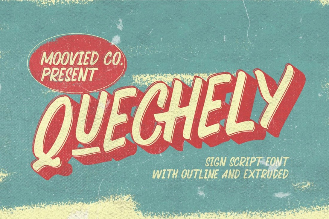 Quechely - Free Retro Vintage Font