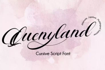 Quenyland Cursive Script Font