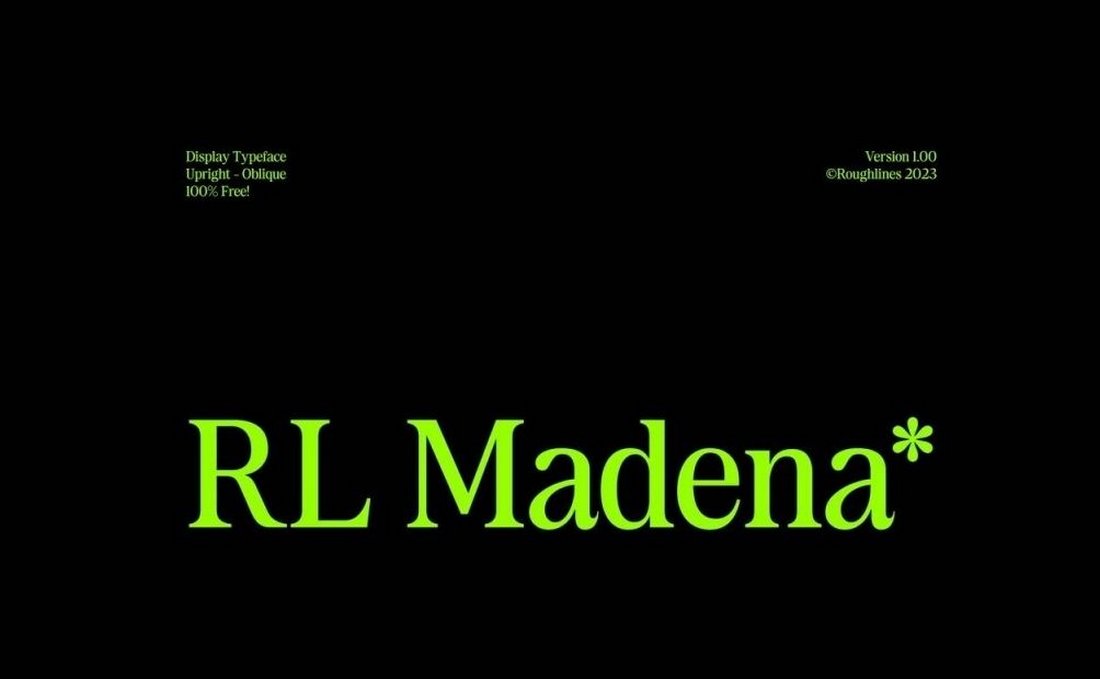 RL Madena - Free Font for Presentations