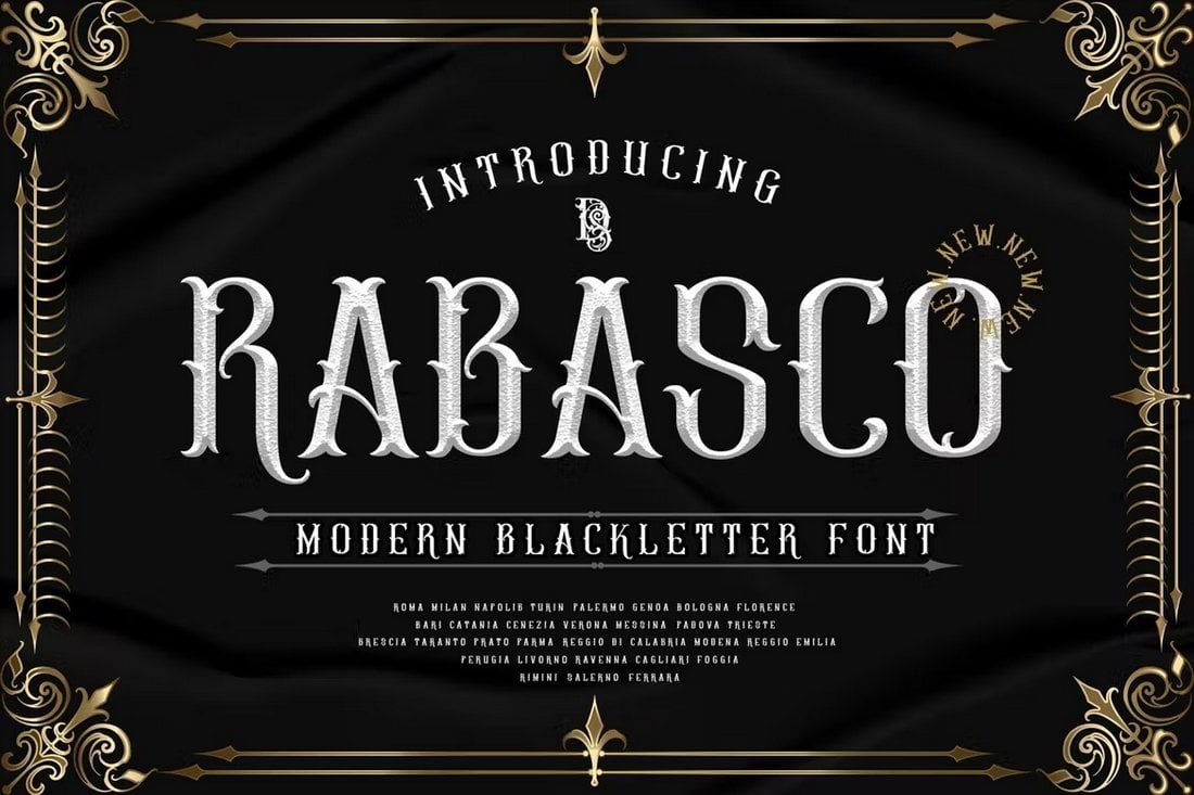 Rabasco - Fonte de tatuagem elegante para homens