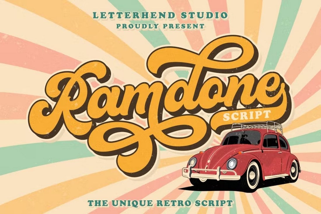 Ramdone - Font Skrip Retro 70-an