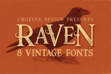 Raven Vintage Comic Font Family