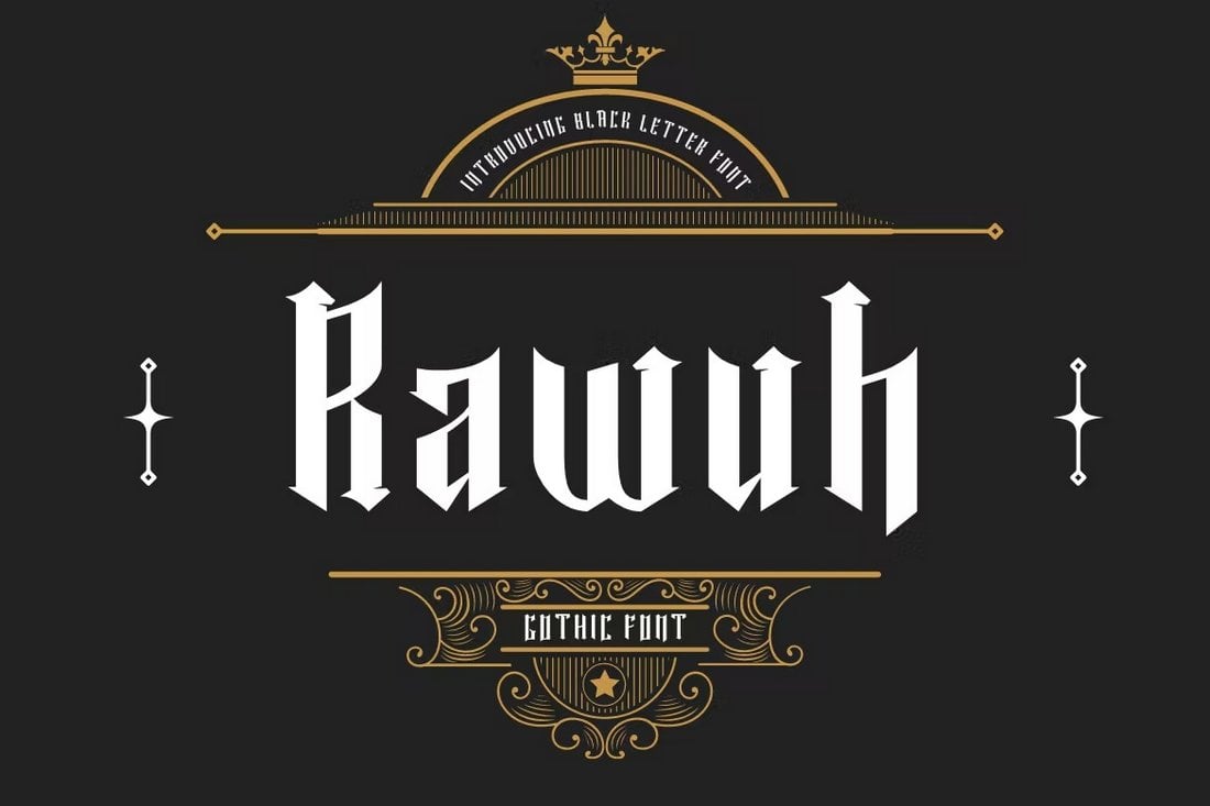 Rawuh - Modern Tattoo Font