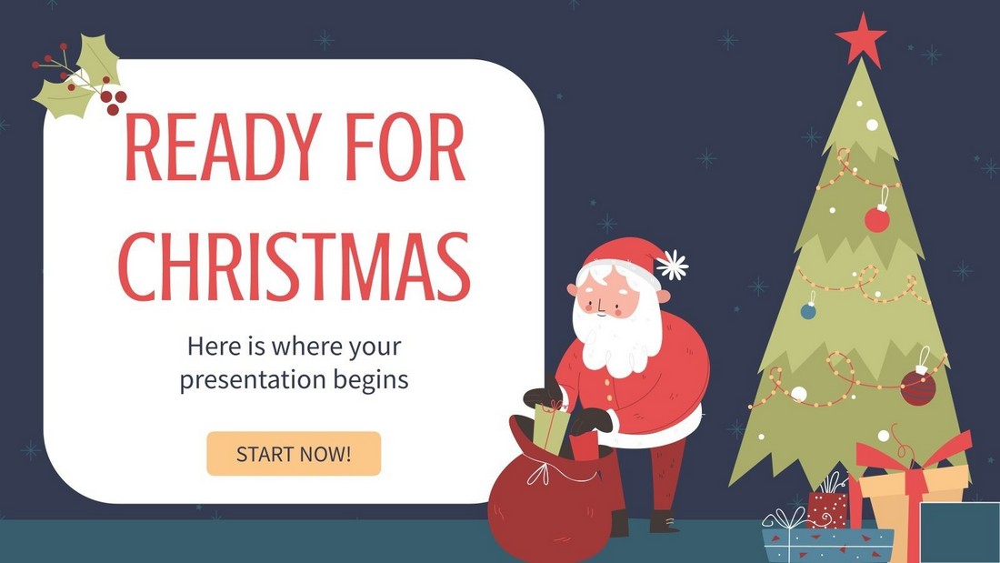 Prepárese para la Navidad: plantilla gratuita de PowerPoint para Navidad