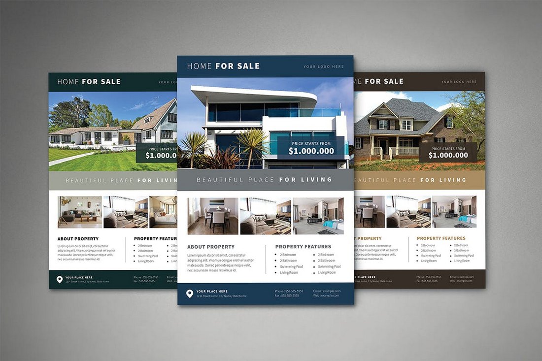 21+ Best Real Estate Flyer Templates 21  Design Shack Inside Publisher Real Estate Flyer Templates