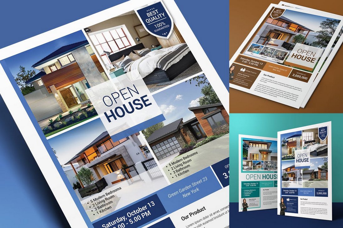 Real-Estate-Open-House-Flyer-Template 20+ Best Real Estate Flyer Templates design tips 