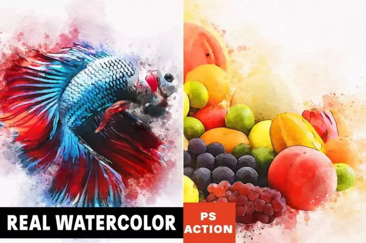 View Information about Real Watercolor Photoshop Action
