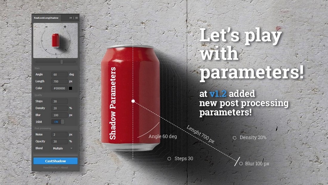RealLookLongShadow-Panel 20+ Best Free Photoshop Plugins 2020 design tips 