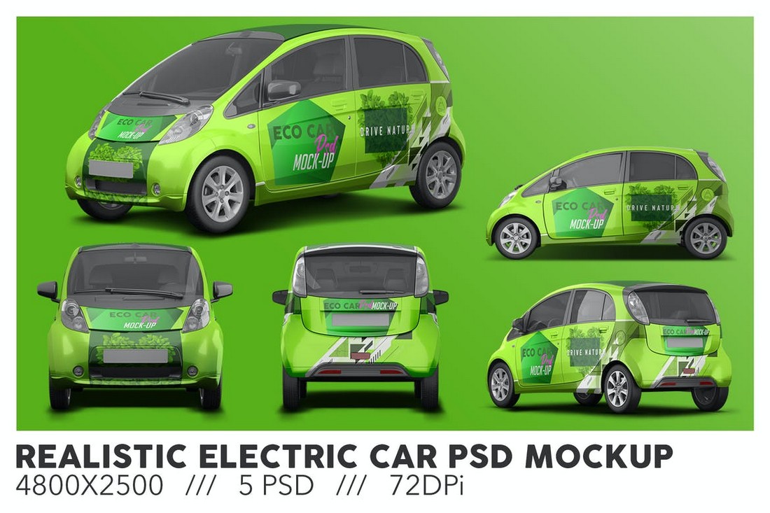 Realistic-Electric-Car-PSD-Mockup 20+ Car & Van Decal and Wrap Mockup Templates design tips 