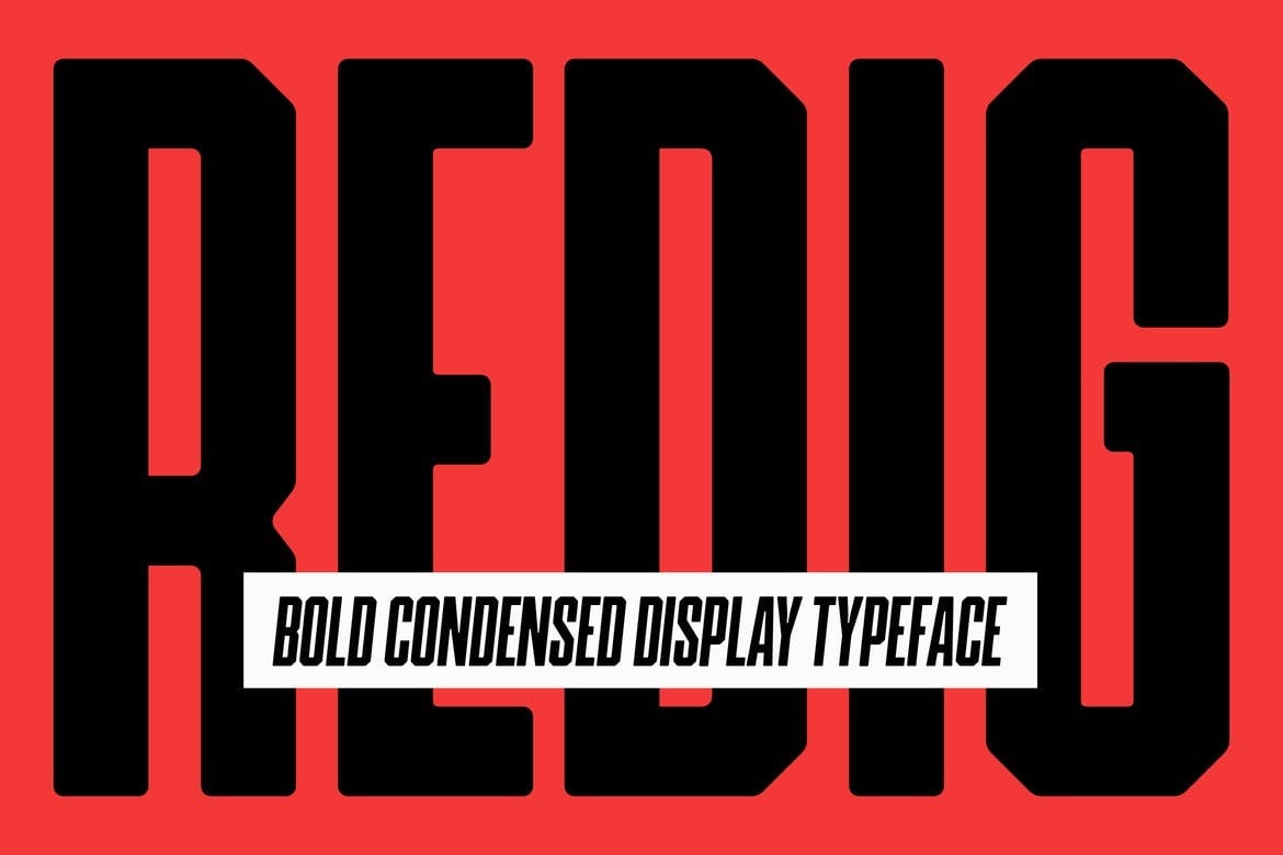 Redig - Condesned Block Font