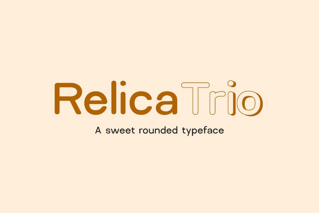 Relica Trio - فونت Sans-Serif گرد