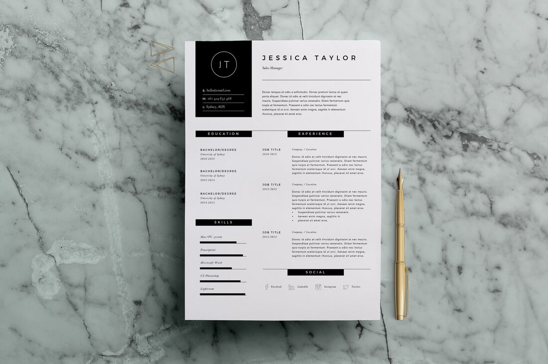 50+ Best CV & Resume Templates of 2018  Design Shack