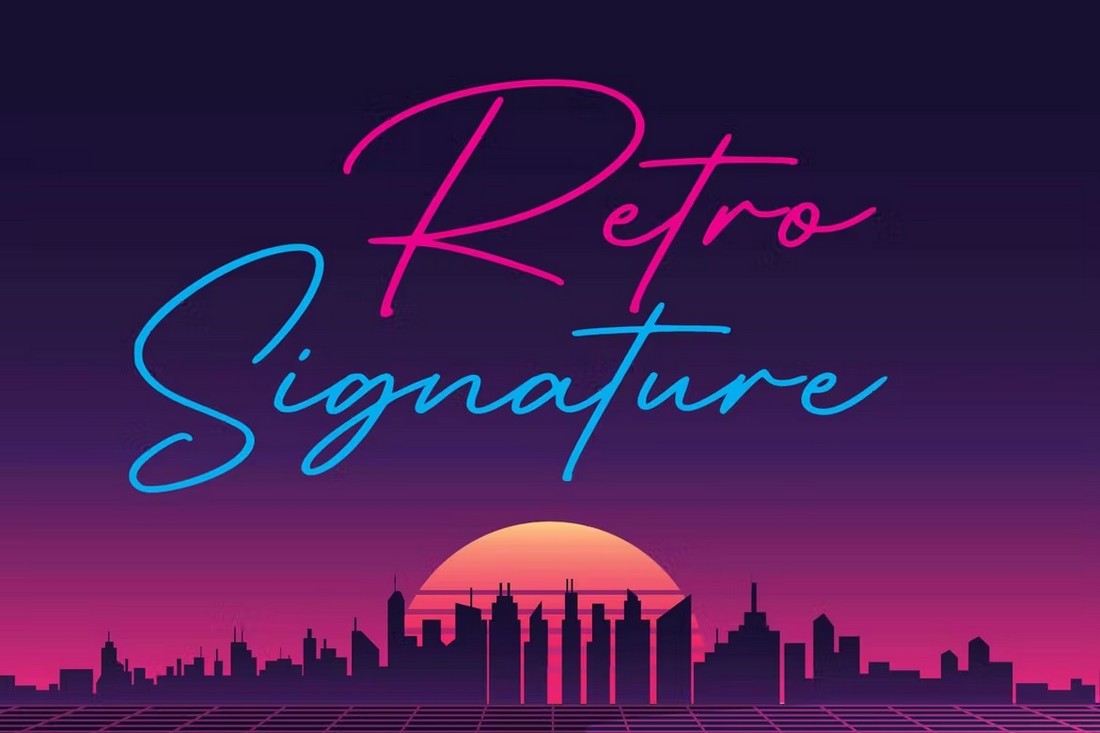 Retro-80s-Signature-Font 20+ Best Retro 80’s Fonts (Classic Retro 80’s Typography) design tips 