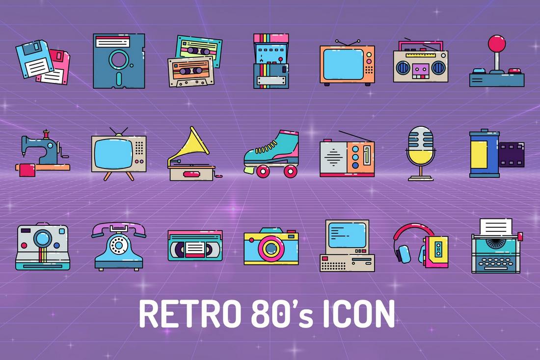 Retro Groovy Icons