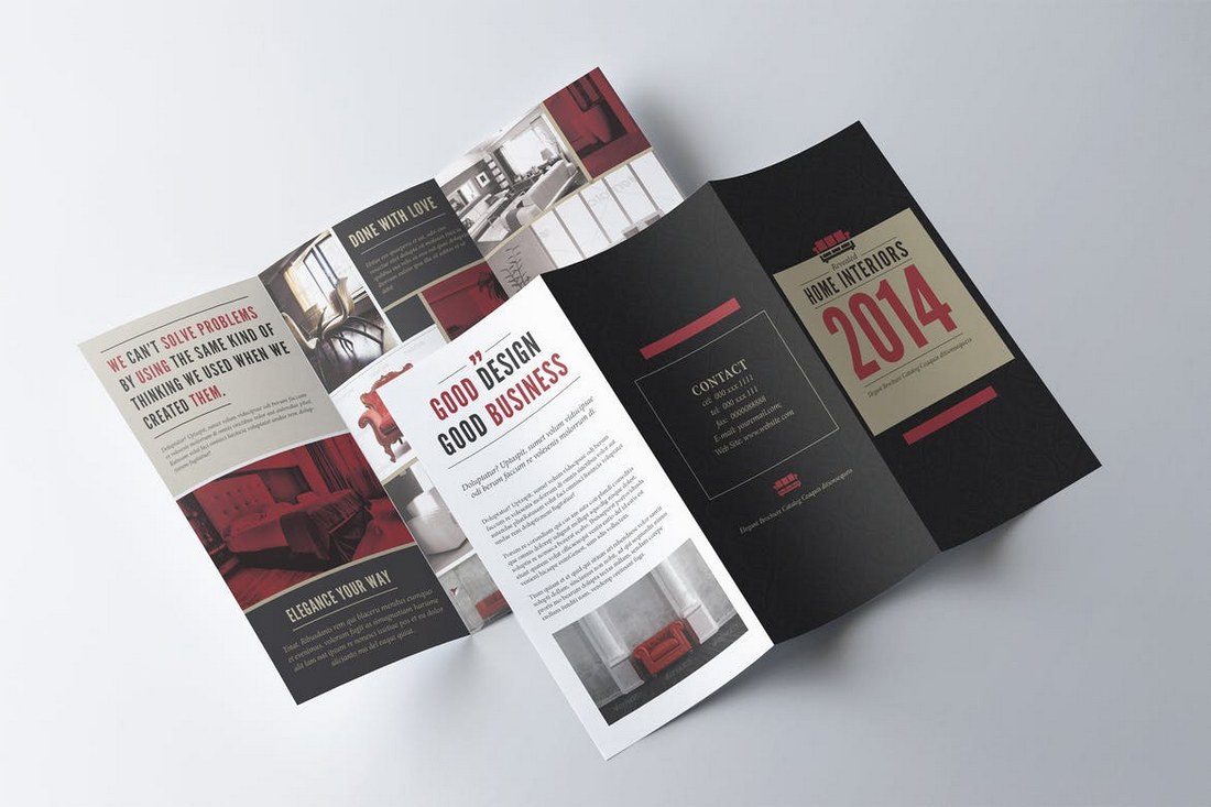 Retro-Trifold-Brochure-Template 20+ Best Tri-Fold Brochure Templates (Word & InDesign) design tips 