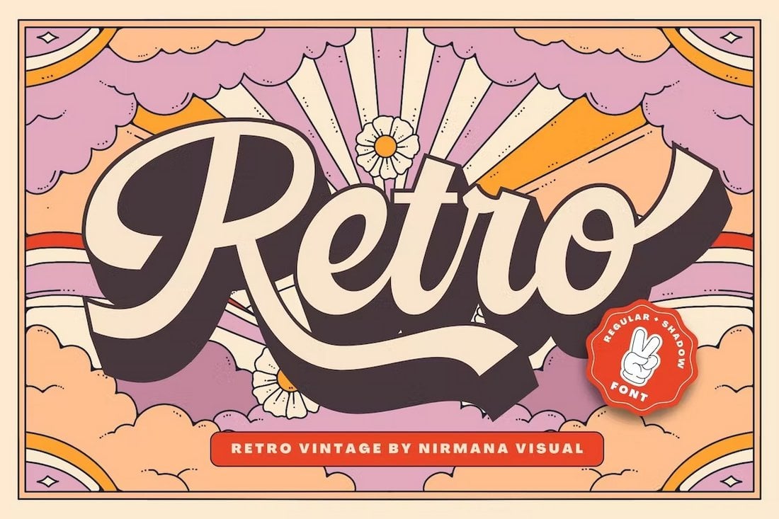Retro Vintage - Font Gaya 70-an Groovy