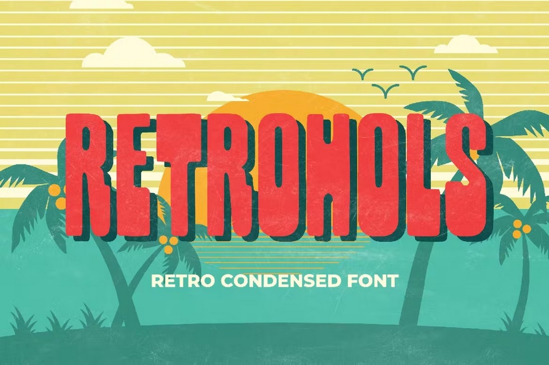 Retrohols - Retro 80s Condensed Font