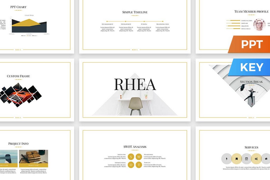 Rhea-Simple-PowerPoint-Presentation-Template 20+ Simple PowerPoint Templates (With Clutter-Free Design) design tips 