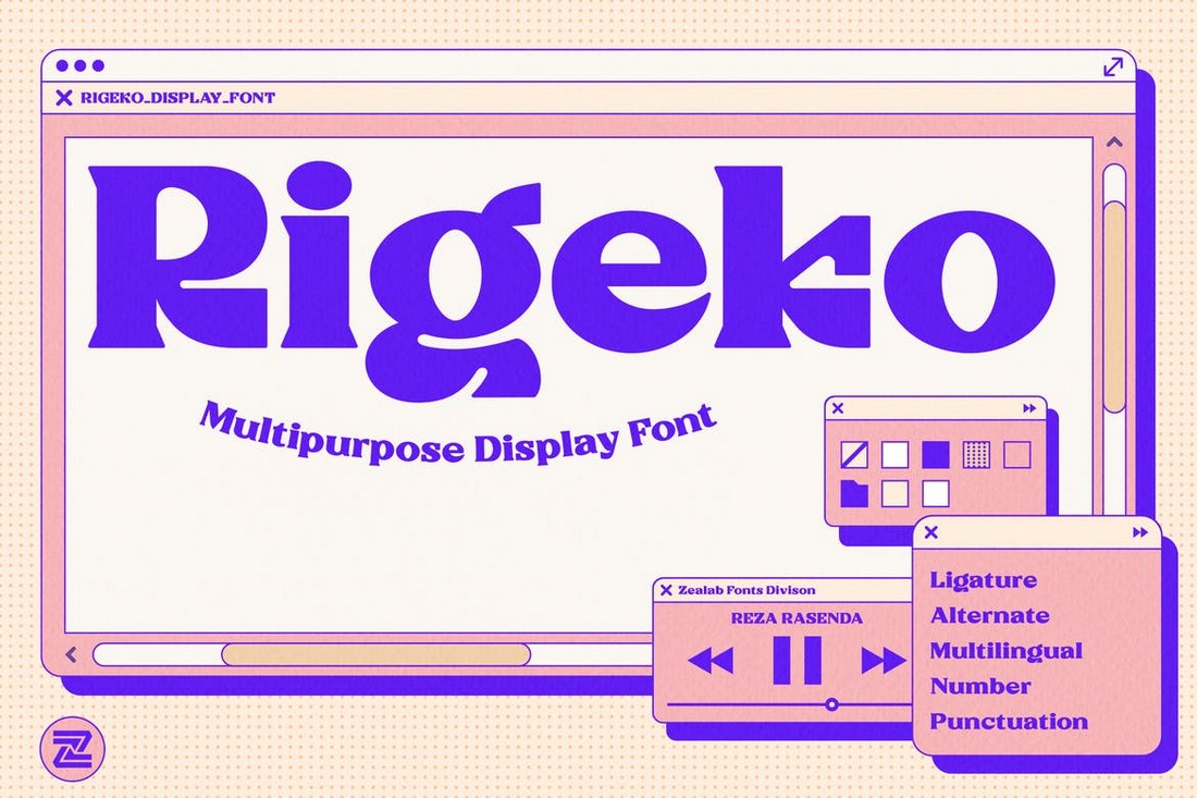 Rigeko - Creative Retro Font