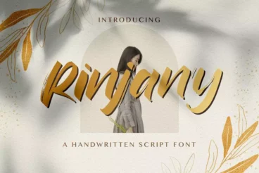 Rinjany Modern Textured Brush Font