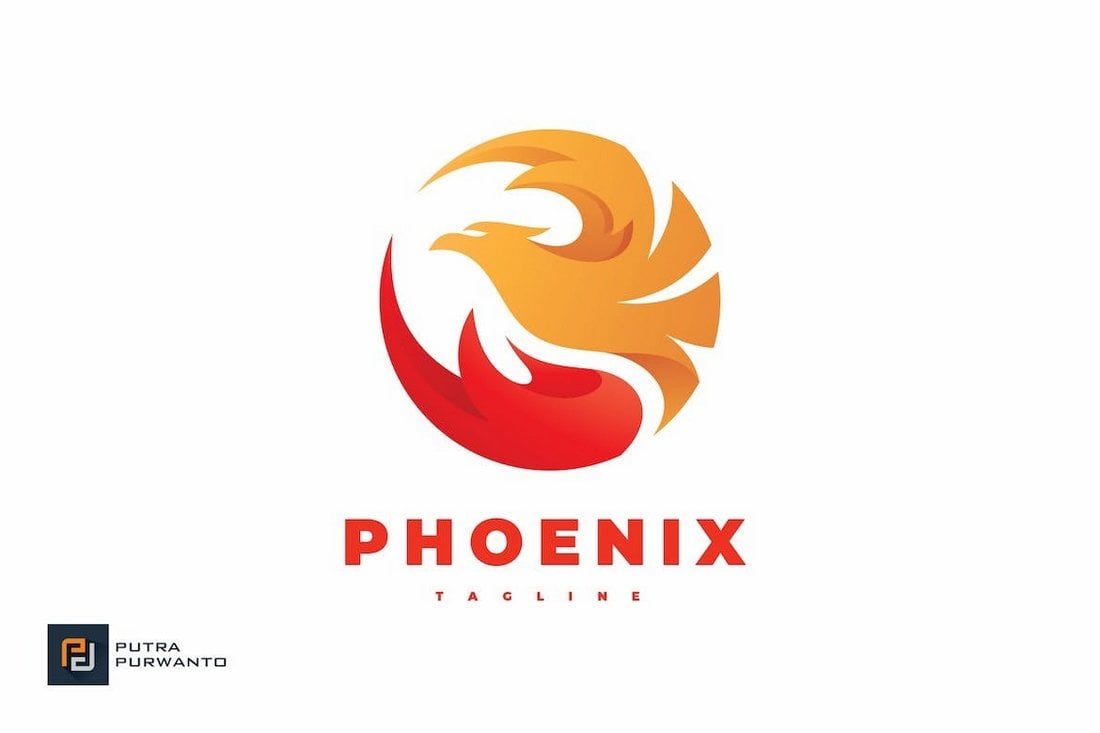 Rising Phoenix Modern Logo Template