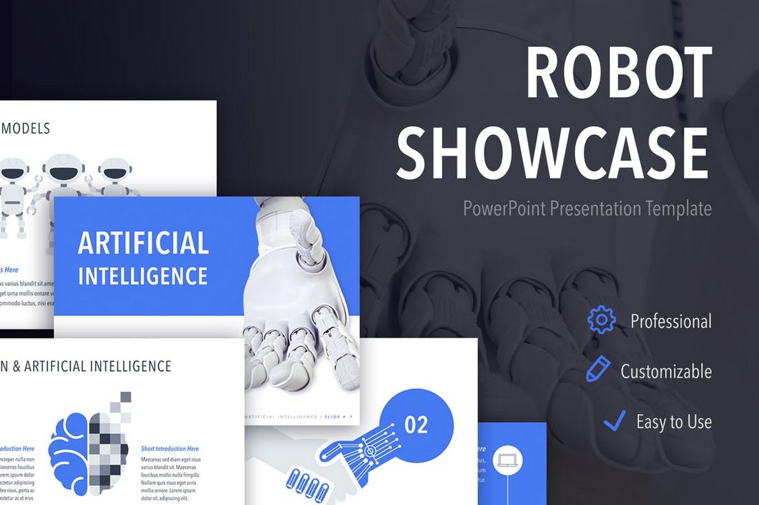 Robot-Showcase-PowerPoint-Template 30+ Best PowerPoint Templates of 2018 design tips 