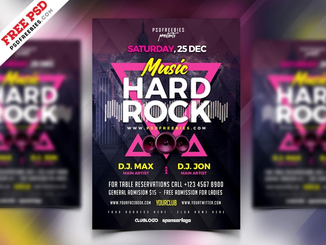 Rock Music Concert Flyer & Poster Template