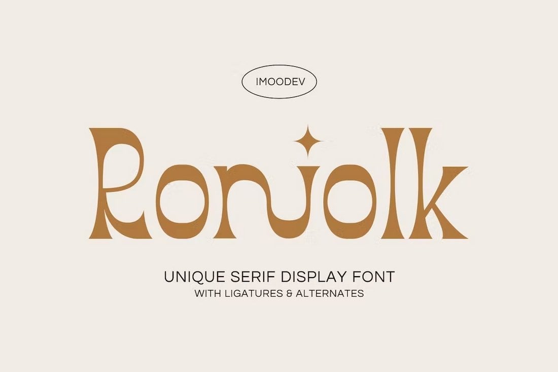 Roniolk - Polices Esthétique Serif