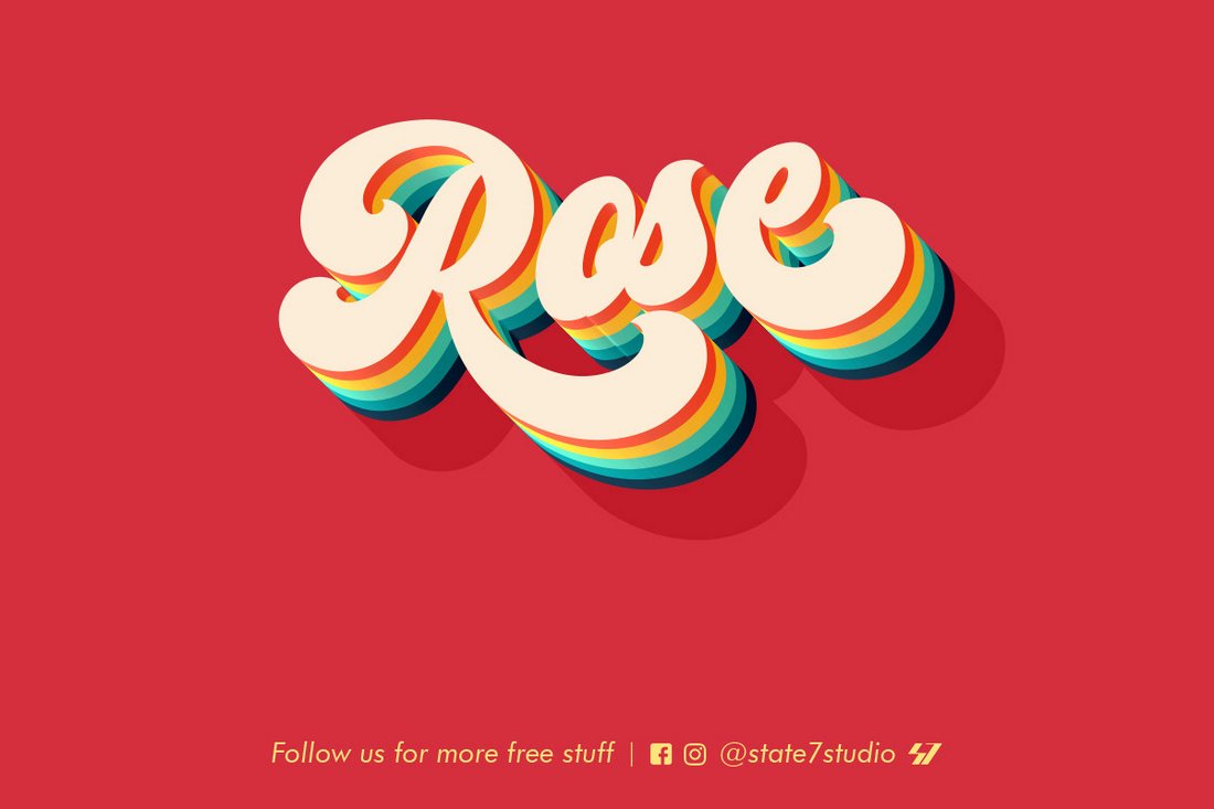 Rose - Free Retro Text Effect